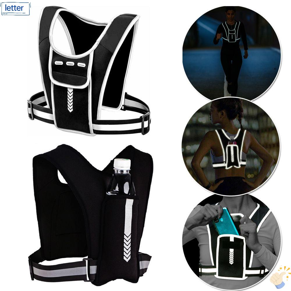 Áo Chạy Bộ Không Tay Có Túi Phản Quang Cho Nam Nữ