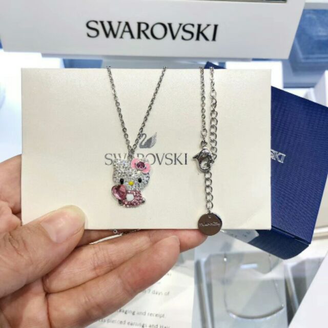 vòng cổ Swarovski Mặt Hình Hello Kitty Xinh Xắn