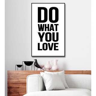 Tranh canvas treo tường chữ Do what you love - 50 x 80 cm