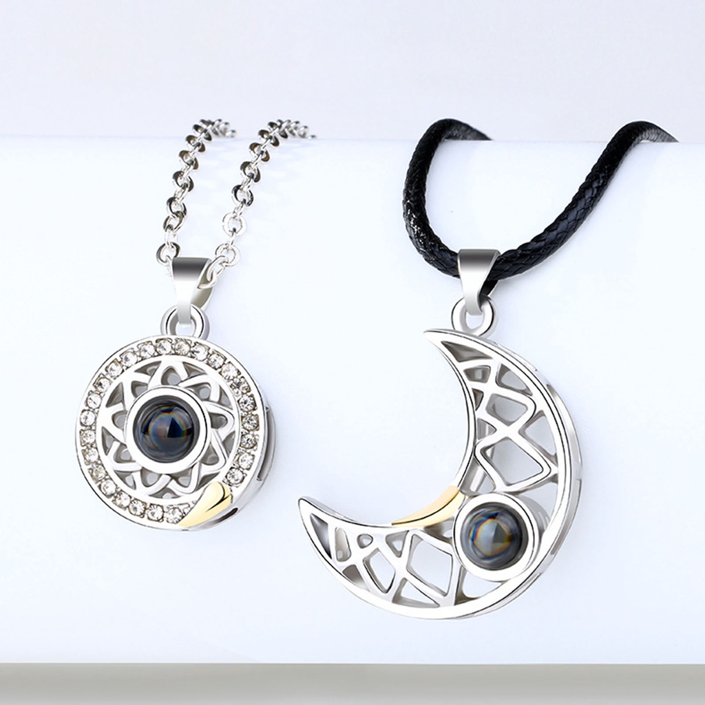 Vòng cổ choker Bluelans 100 ngôn ngữ I Love You cho cặp đôi
