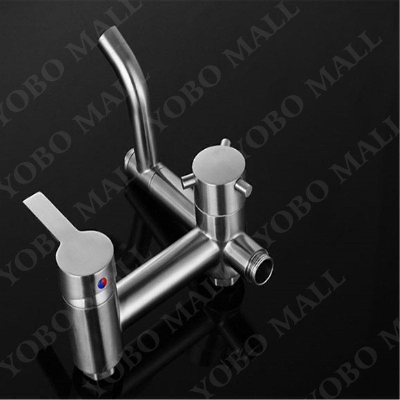 Bộ vòi sen tắm nóng lạnh cây sen tròn Inox sus304 - Sk001