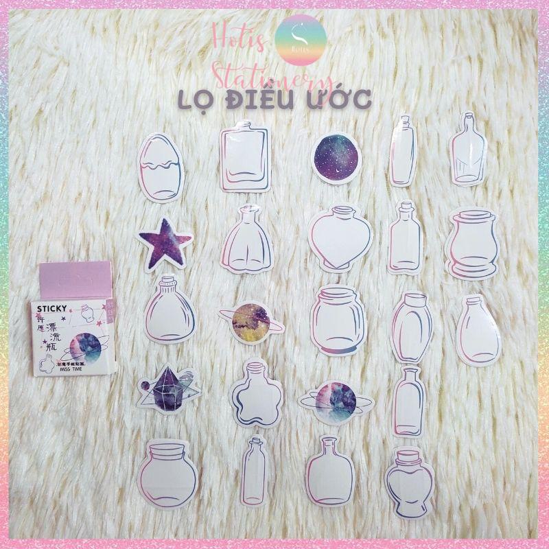 [HOTIS] Sticker hộp 46 hình, nhiều chủ đề dán sổ, dán laptop, trang trí siêu cute