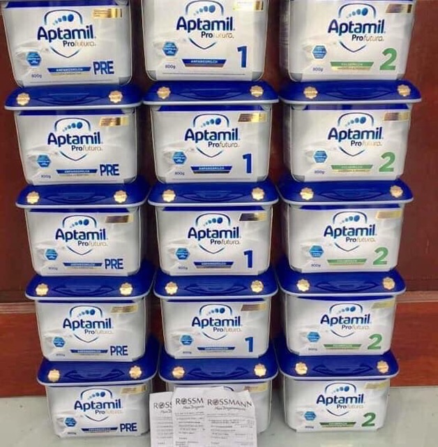Sữa Aptamil bạc PRE, số 1, số 2 hộp 800g hàng air cóbill