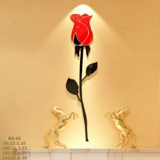 TRANH DÁN TƯỜNG MICA 3D HOA HỒNG