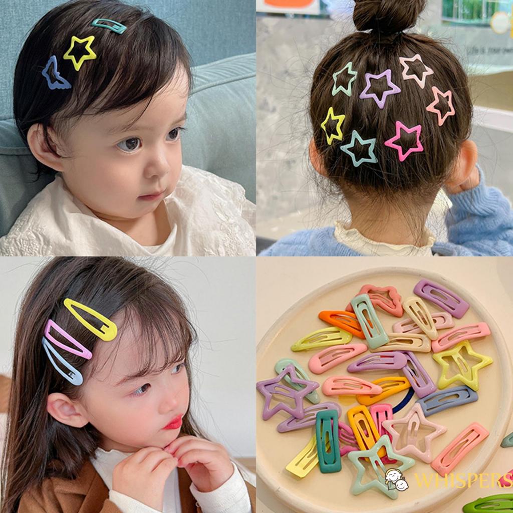 Bộ 8 Kẹp Tóc Nhiều Màu Sắc Kiểu Dáng Dễ Thương Cho Bé Gái