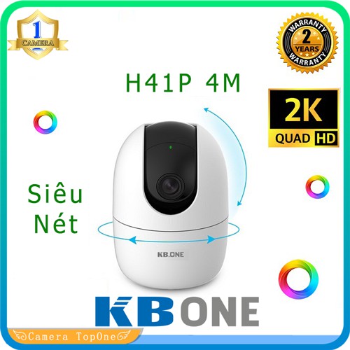 Camera IP Wifi KBONE KN - H41P 4.0MP 2K HD Siêu Nét Xoay 360 Tích Hợp Còi Báo Động - Bản nâng cấp KBONE H21P H21PW H21PA