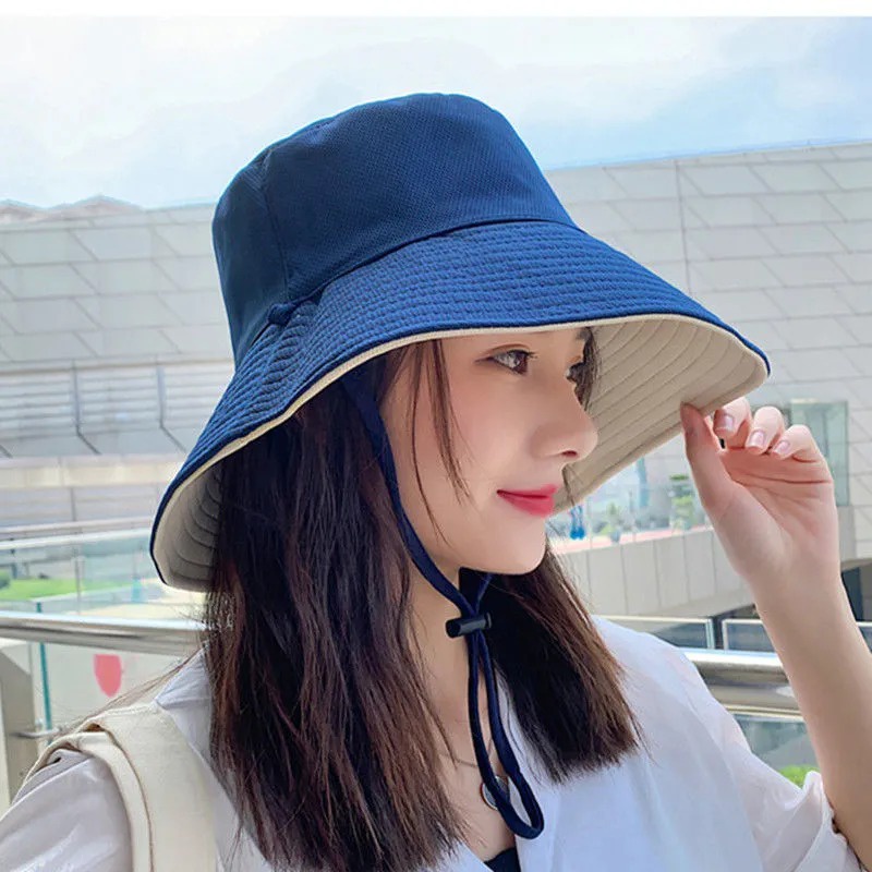 Nón Tai Bèo Màu Sắc Đơn Giản Chống Tia UV Cho Nữ