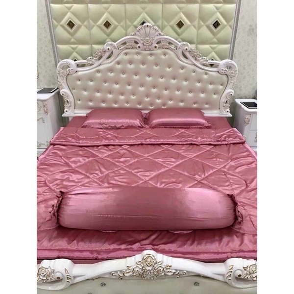 BỘ GA LỤA THÁI TUẤN MÀU HỒNG RUỐC