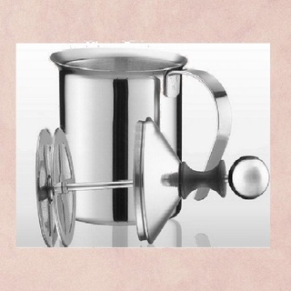 Ca đánh sữa lạnh latte inox 2 lớp lưới cao cấp - dụng cụ pha chế