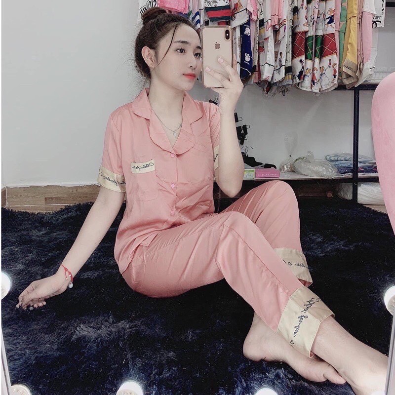 ĐỒ NGỦ PIIJAMA LỤA CAO CẤP TAY NGẮN SIÊU XINH