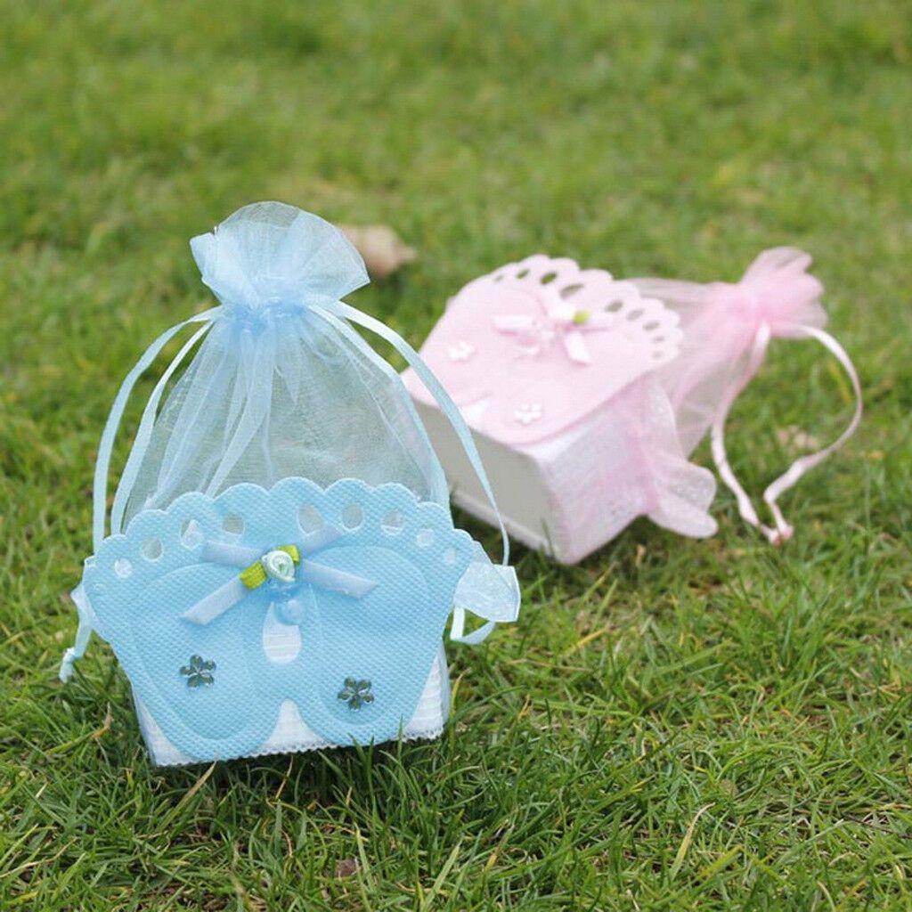 Bộ 12 Túi Đựng Kẹo Trong Suốt Hình Dấu Chân