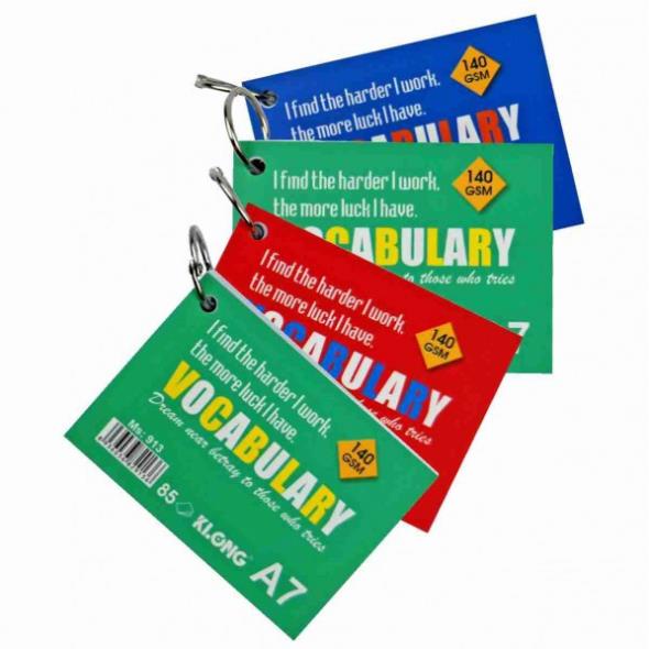 Tập thẻ Vocabulary Klong A7, 85 tờ; MS: 913
