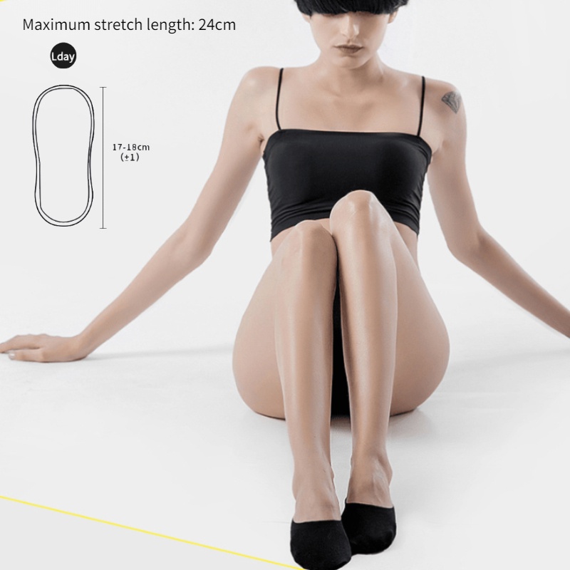 Đôi Vớ Thuyền Màu Trơn Miệng Nông Vô Hình Miệng Nông Bằng Lụa silicone Chống Chảy Xệ Cho Nữ