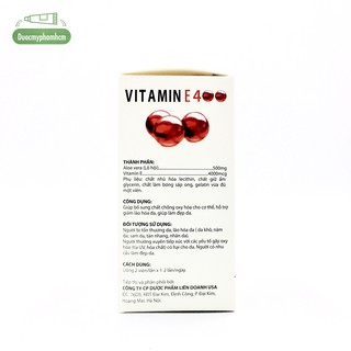 Viên uống vitamin e 400 đỏ nga, ngăn ngừa lão hóa da, mờ thâm nám - ảnh sản phẩm 5