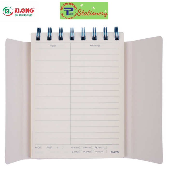 Sổ tay học từ vựng Klong Word Study khổ A6 120 trang bìa màu pastel siêu cute-916