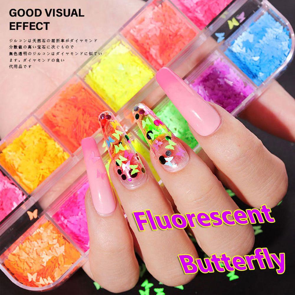 BEAUTY Hạt Kim Sa Dạ Quang Dán Móng Nghệ Thuật