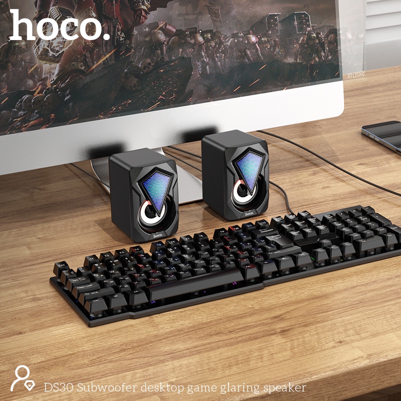 Loa Máy Tính Hoco DS30 / DS32 Plus chính hãng, Tích Hợp Đèn Led Âm Thanh - Loa máy tính (PC, Laptop, Macbook)
