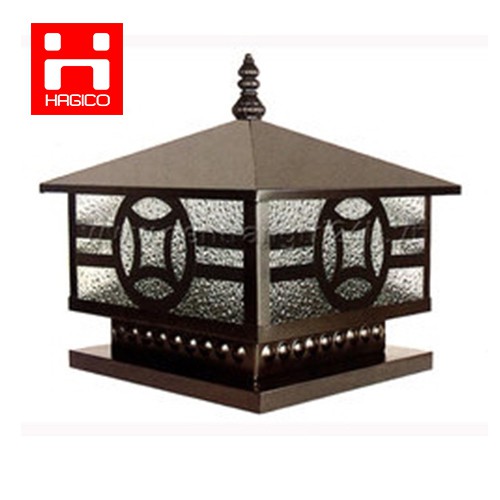 Đèn trụ cổng CT-05 D350 đồng tiền tặng bóng led