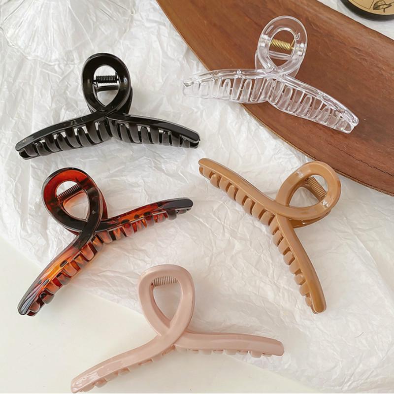 Kẹp tóc cỡ lớn acrylic trong suốt phong cách Hàn Quốc tinh tế thời trang