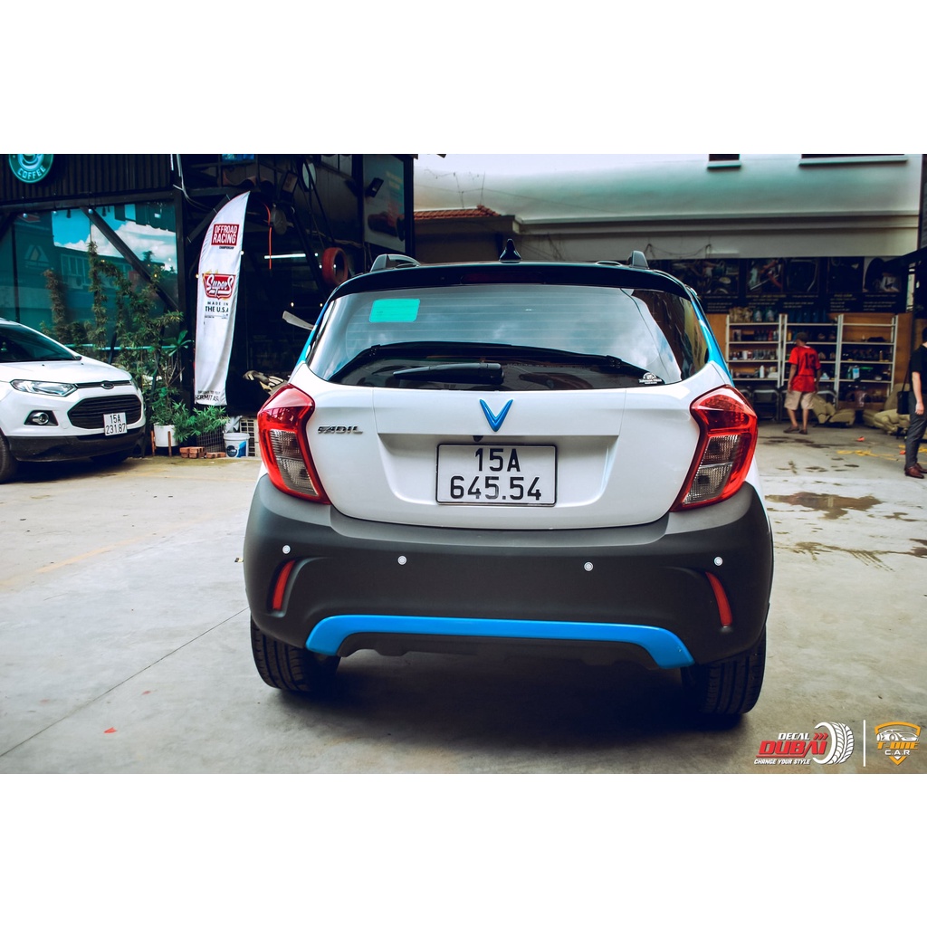 Tem sườn xe Fadil màu xanh, thay đổi màu sắc theo yêu cầu