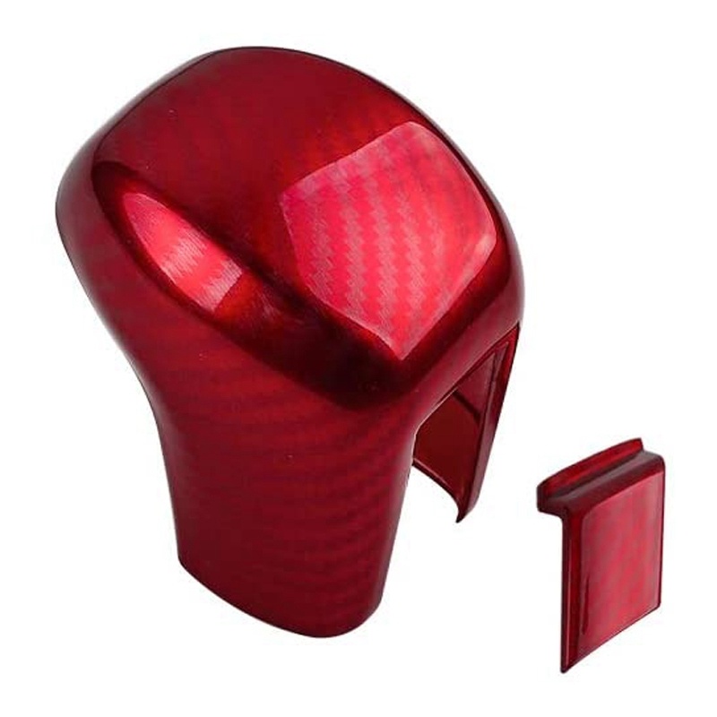 Vỏ bọc nút gạt cần số sợi carbon màu đỏ cho xe hơi Honda Civic Sedan 2020 2019 2018 2017 2016