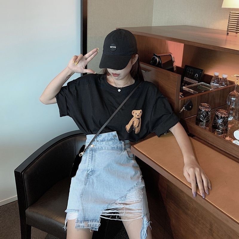 Chân váy jean ✅QUẢNG CHÂU✅chân váy denim nữ đẹp kiểu rách hotttend, hàng order taobao sẵn | BigBuy360 - bigbuy360.vn