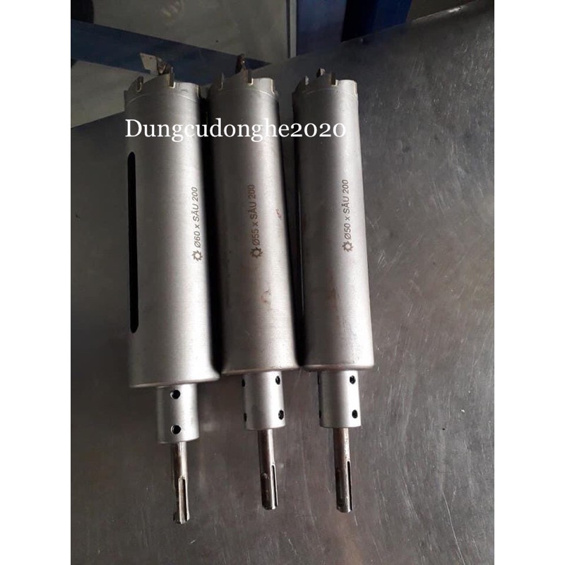 Mũi Khoan Rút Lõi Khoét Lỗ Xuyên Tường 21, 27, 30, 34, 42, 46, 50, 55, 60mm Dài 200mm Thắng Lợi