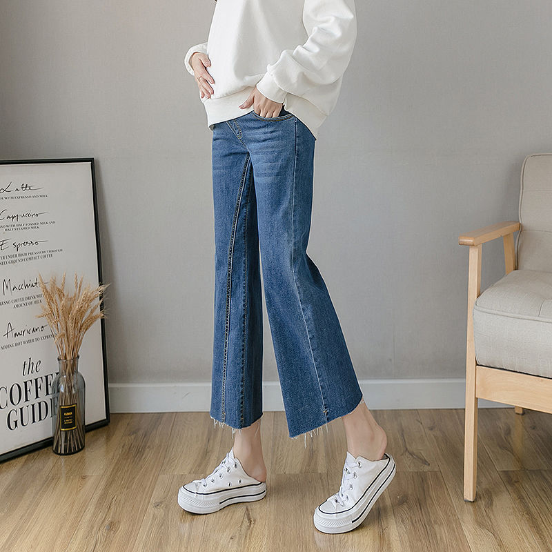 Quần Jeans Lưng Thun Co Giãn Thiết Kế Thoải Mái Cho Mẹ Bầu