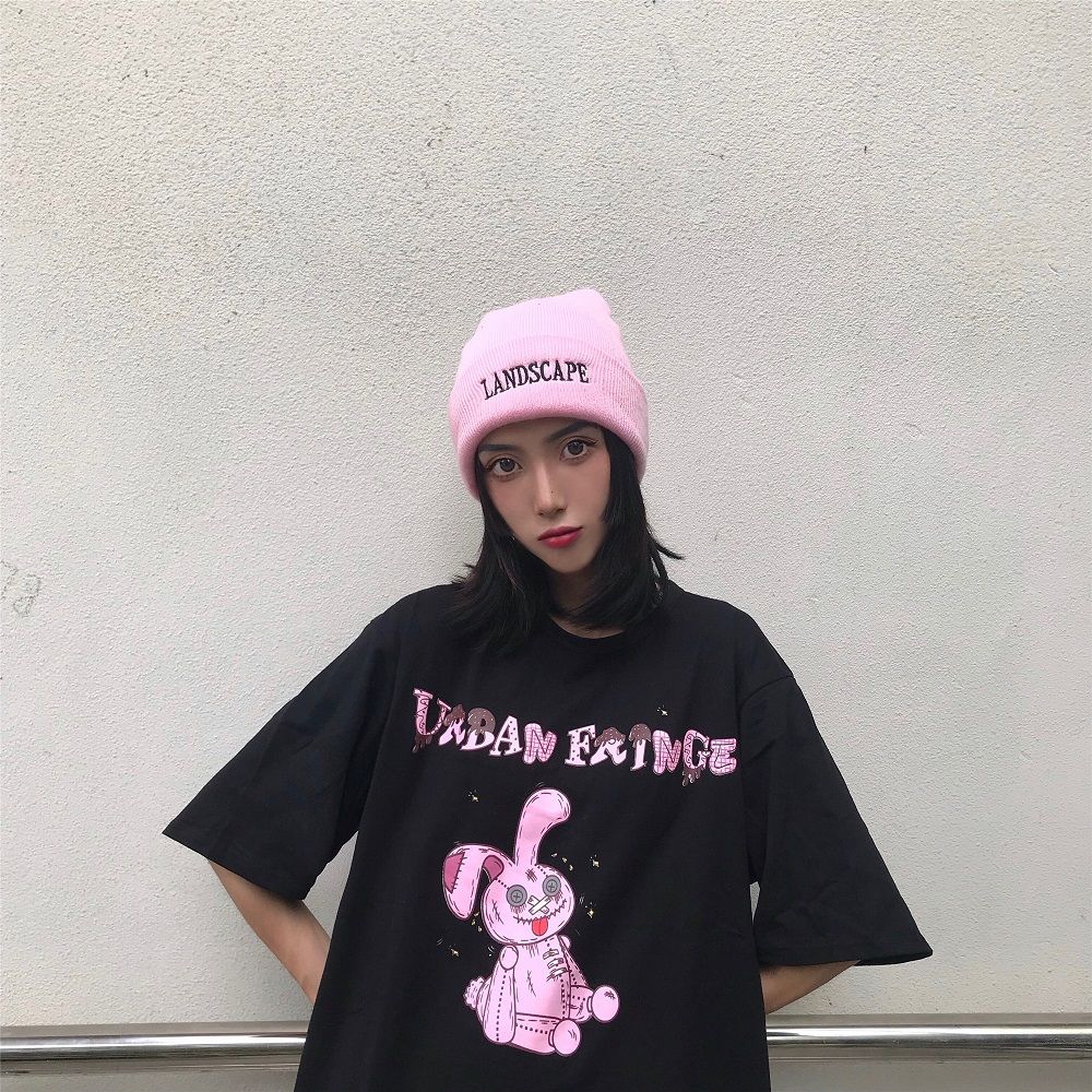 NRVP Áo Thun Ngắn Tay Form Rộng Mẫu 2021 Theo Phong Cách Hàn Quốc Dành Cho Nữ