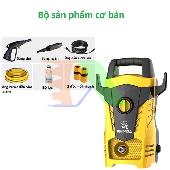 Máy rửa xe gia đình máy rửa xe áp lực cao máy xịt rữa xe dễ dàng ống bơm nước 8m, vòi bơm áp lực cao panda