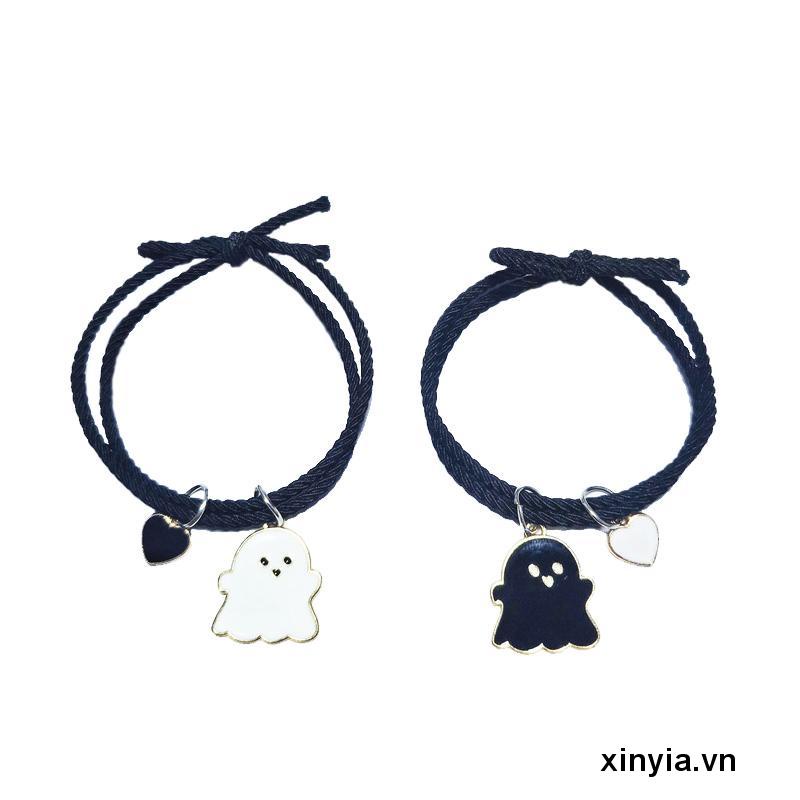 Set 2 Vòng Tay Cặp Đôi Mặt Hình Ma Dễ Thương