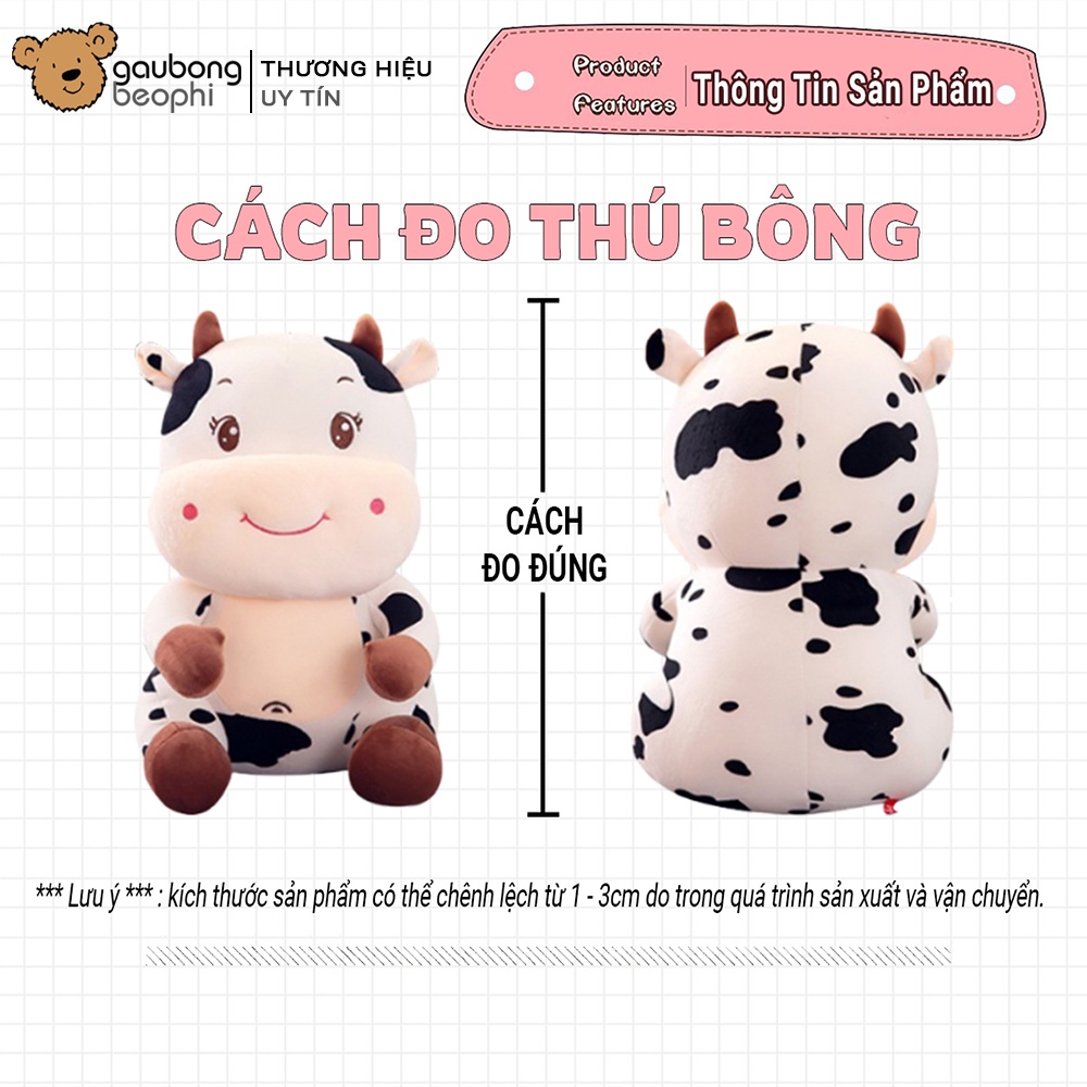 Gấu bông bò sữa ngồi đủ size, cute đáng yêu, hàng cao cấp shop Gấu Bông Béo Phì