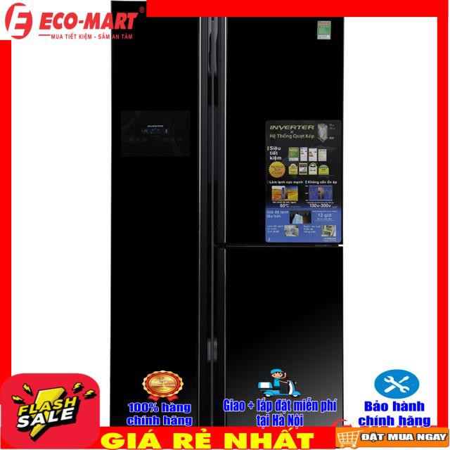 Tủ lạnh Hitachi  side by side 2 cửa màu đen R-FS800GPGV2(GBK)