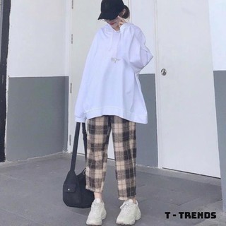 Quần baggy kẻ caro