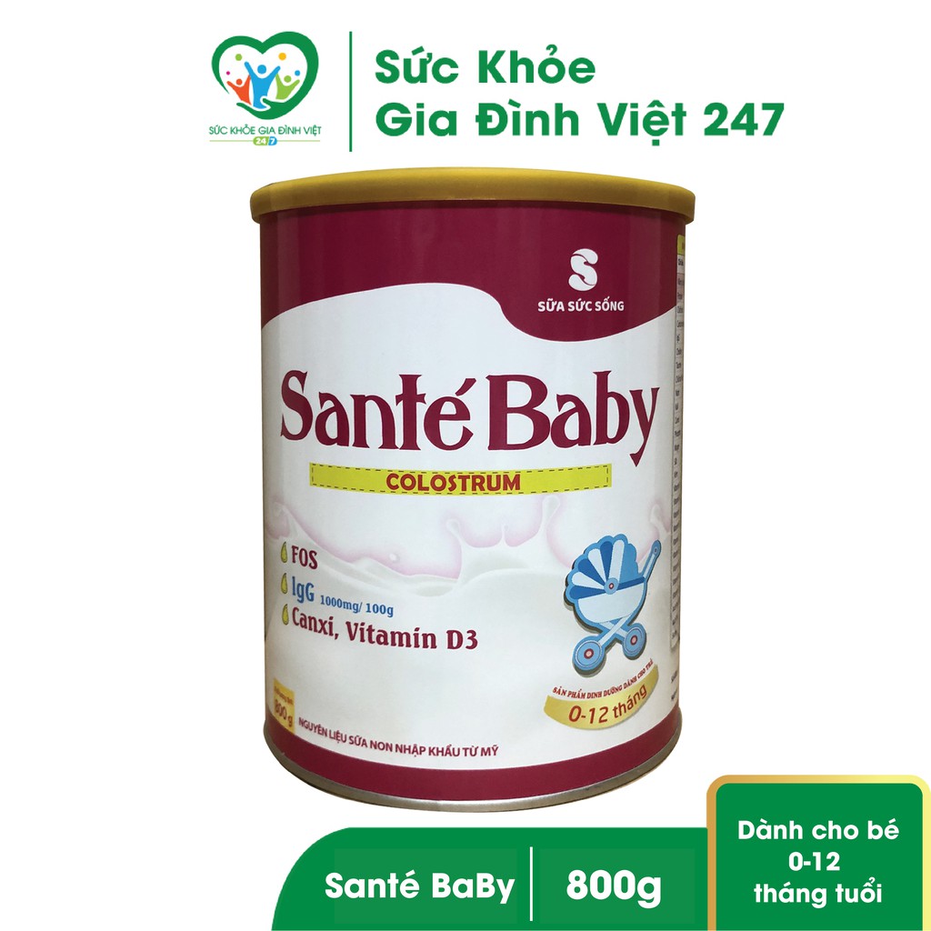 Sữa Santé baby 800g - Tăng sức đề kháng cho trẻ từ 0-12 tuổi