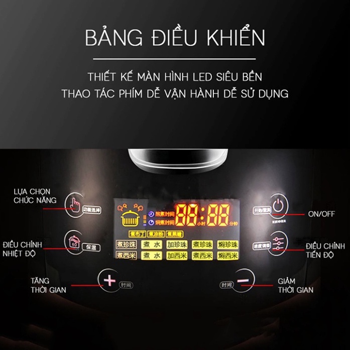 Nồi Nấu Ủ Trân Châu FEST 5L Tự Động 100%