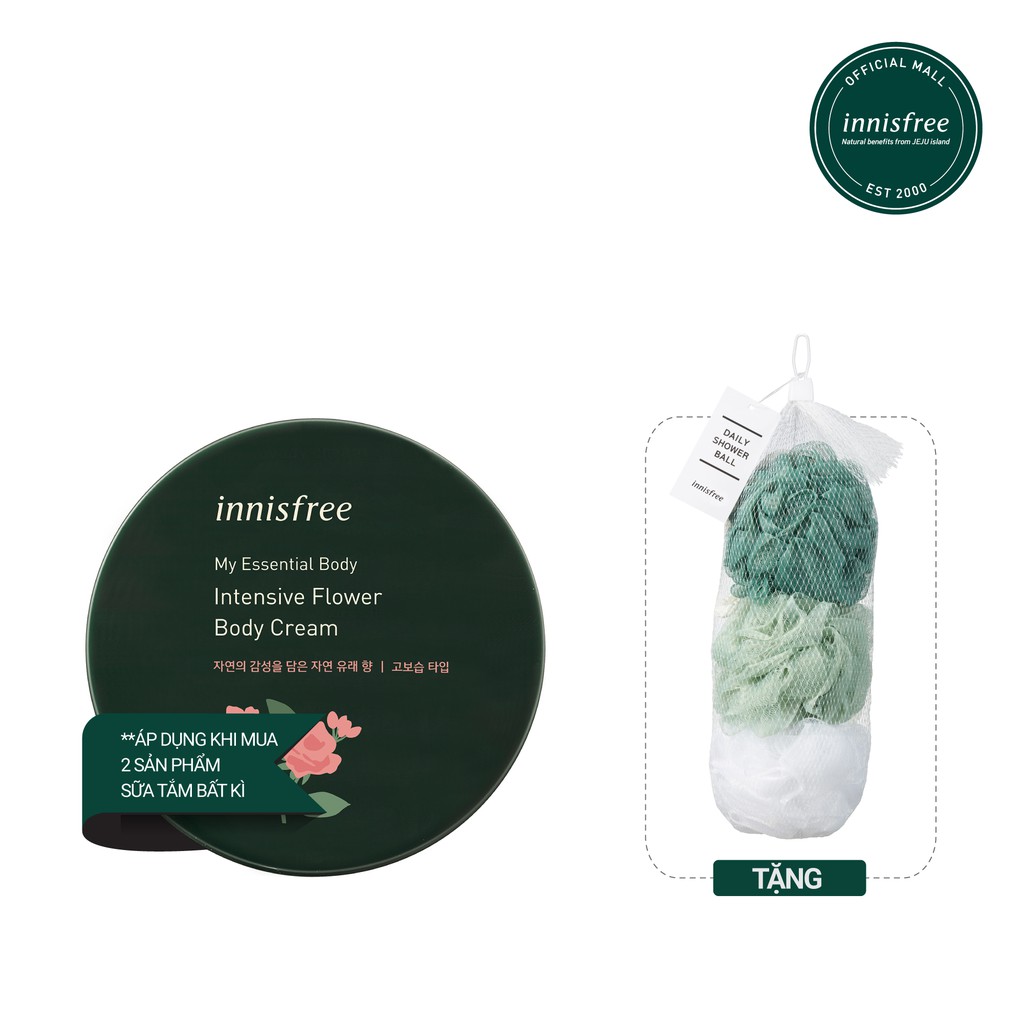 Kem dưỡng thể hương hoa innisfree Essential Flower Body Cream 150ml