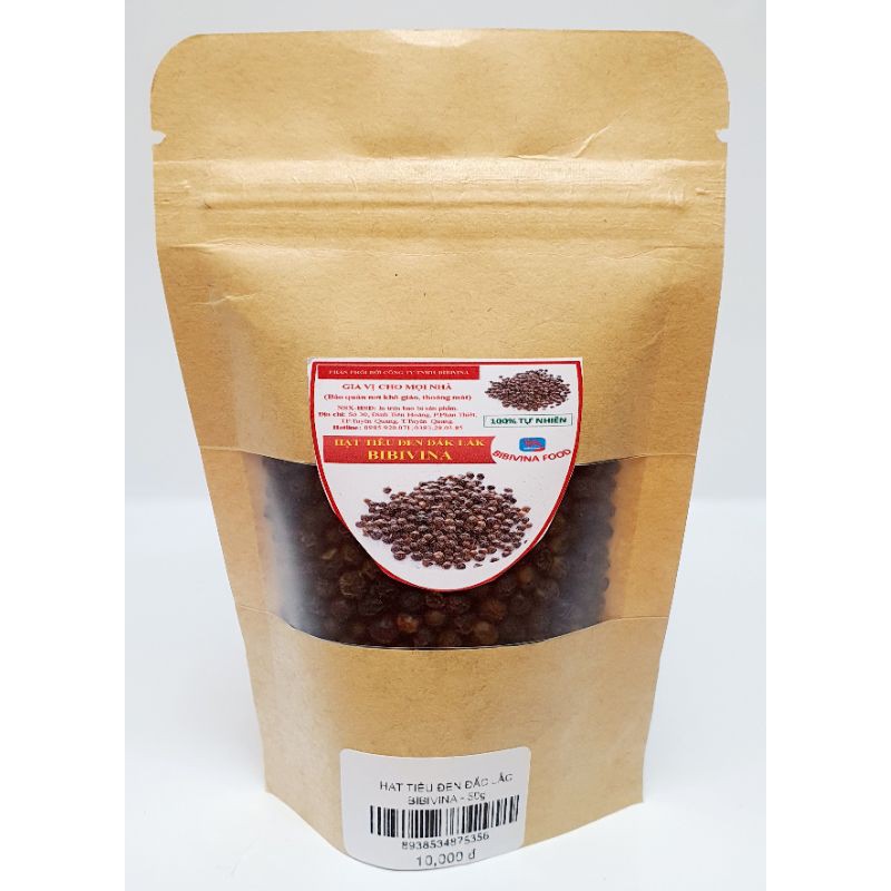 (50g) Hạt Tiêu Đen Đắc Lắc Bibivina