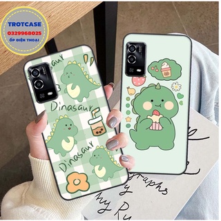 Ốp lưng OPPO A54 4G / A54 5G / A55 4G / A55 5G - in hình những chú khủng long xanh và khủng long lucky cute