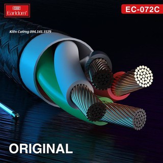 Cáp sạc siêu nhanh 5A Earldom EC-072C Chân TypeC