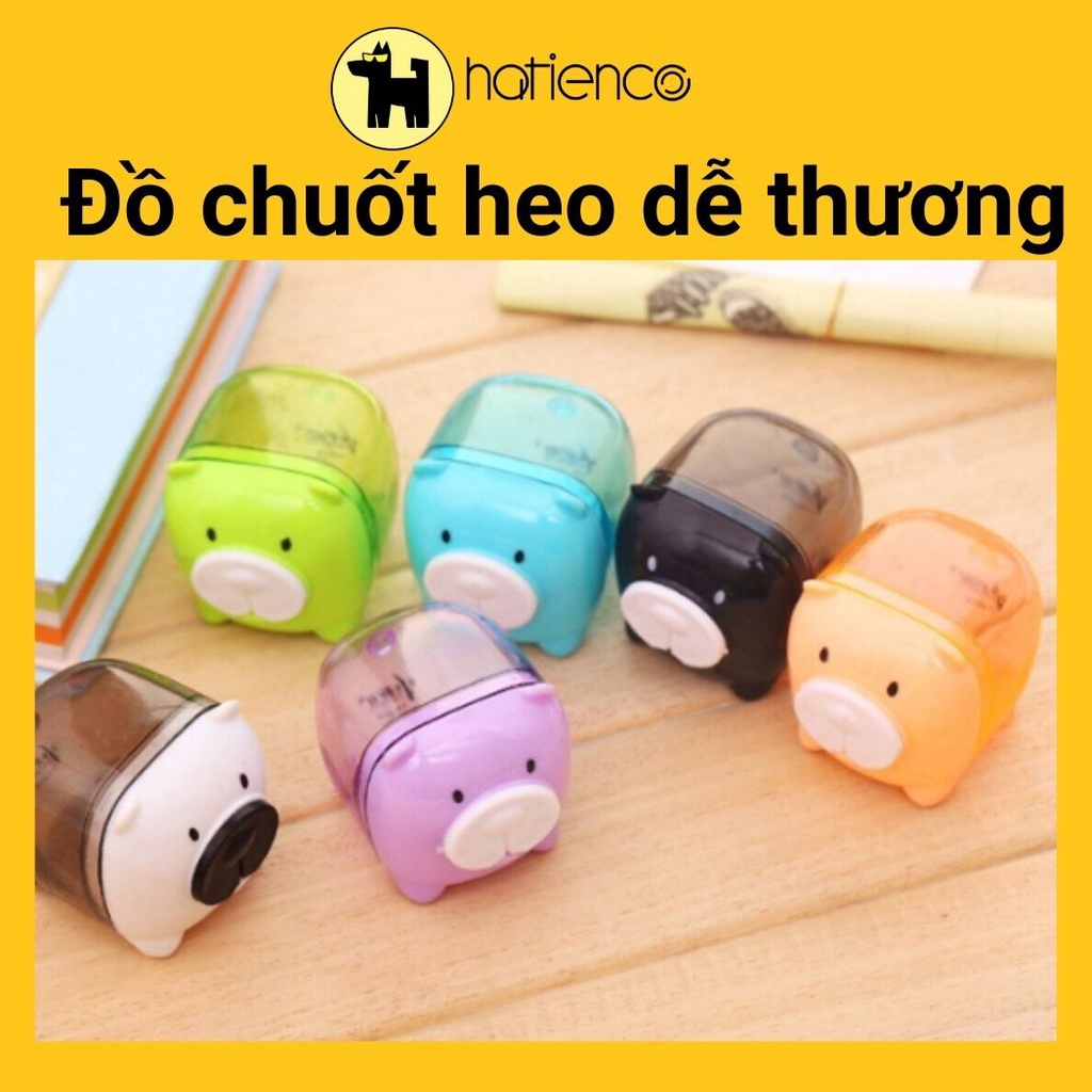 Đồ chuốt, đồ gọt bút chì học sinh dễ thương heo, cà rốt, trứng