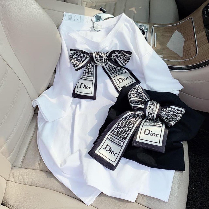 [Mã WASTGO hoàn 10% xu đơn 99k] BÁN SỈ ÁO PHÔNG KÈM NƠ LỤA ĐEN TRẮNG CHO NỮ | BigBuy360 - bigbuy360.vn