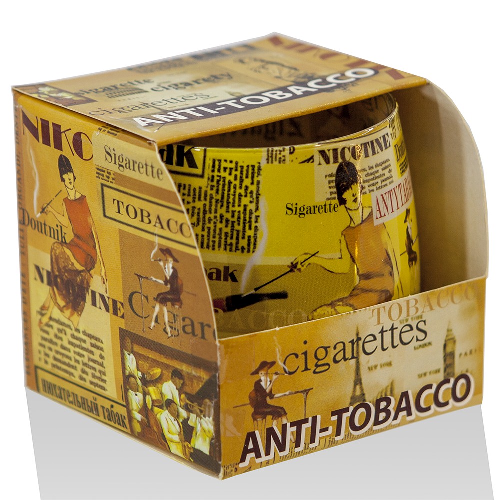 Ly nến thơm tinh dầu Bartek Anti Tobacco 100g QT024482 - hương hổ phách, nến trang trí, thơm phòng, khử mùi thuốc lá