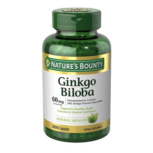 Viên bổ não Nature's Bounty Ginkgo Biloba 60 Mg 200viên