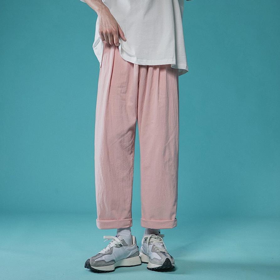 Quần baggy nam nữFREESHIPQuần baggy Nam nữ, ống rộng siêu dễ chịu-Bốn màu Đen Be Ghi Hồng 3 Size M L XL
