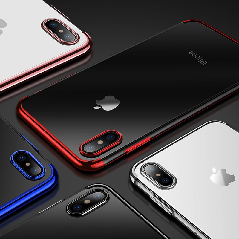 Ốp lưng trong suốt thông minh Mạ điện thoại TPU mềm Túi đựng vỏ giáp cho iphone 6 6s 7 8 plus X XR XS MAX 11 PRO MAX