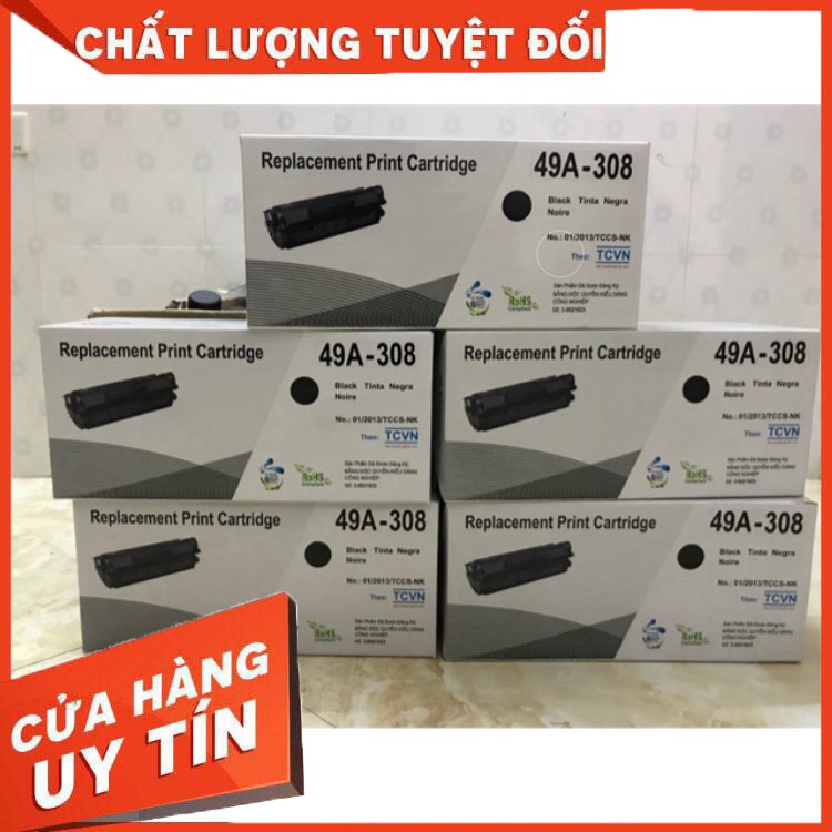 Combo 5 hộp mực 49A. Dùng để thay thế hộp mực 49A bị hỏng  cho các dòng máy in HP Laserjet 1160/ 132