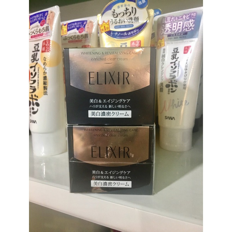 Kem và Serum Elixir trắng da chống lão hoá mẫu mới