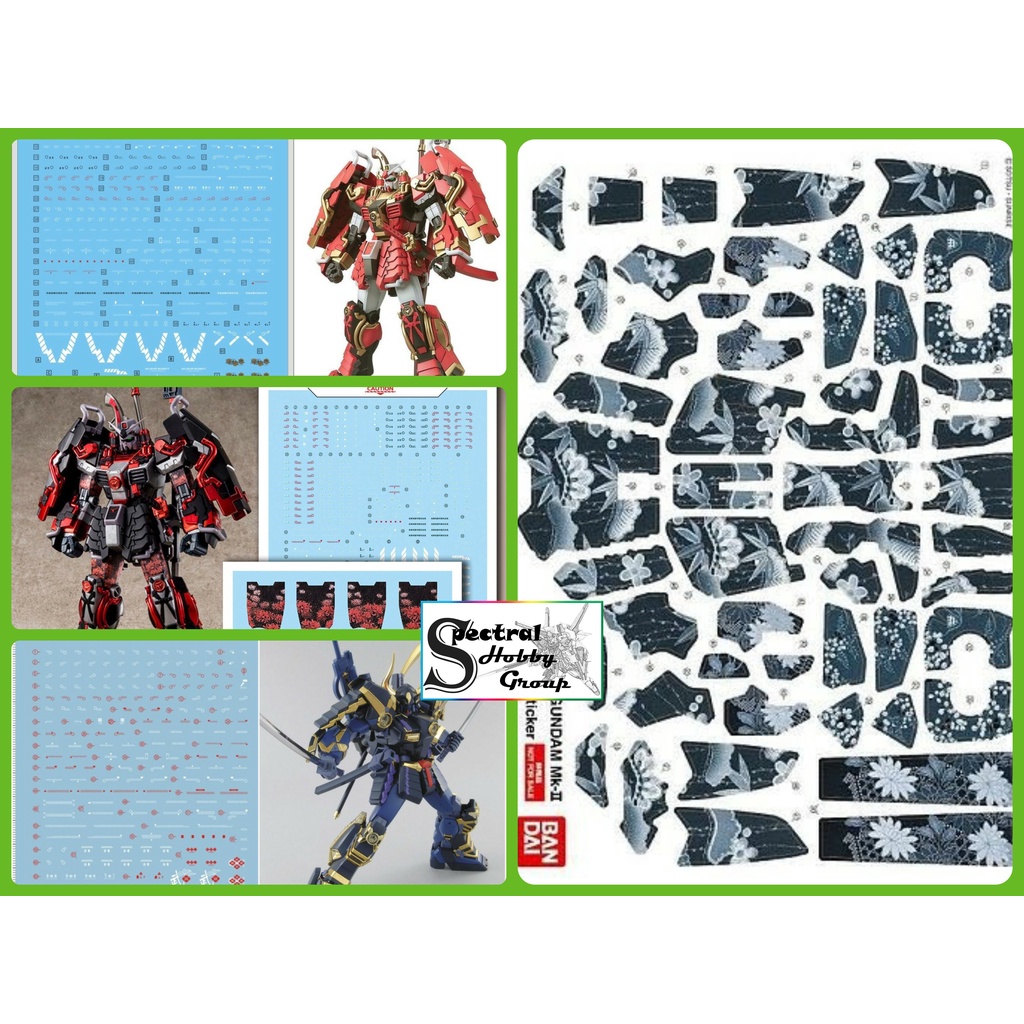 Decal nước dán mô hình MG Shin Musha gundam MK2 mkII SENGOKU Black Braided Armor - Water sticker
