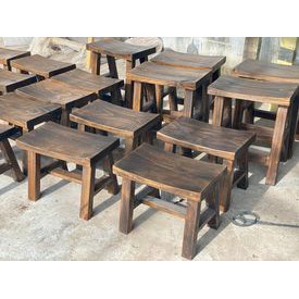 Ghế gỗ mặt cong gỗ thông mỹ cao 60cm - Hàng gia công